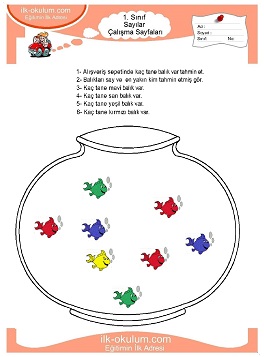 Çocuklar İçin Sayılar Çalışma Sayfaları 